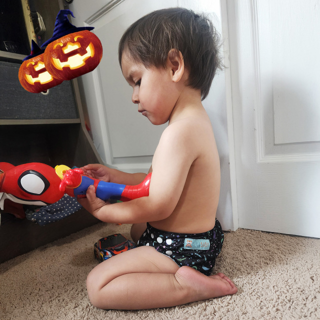 Halloween Cloth Diaper One Size Adjustable Reusable Diapers for Babies (Witch Hat, Q91A)