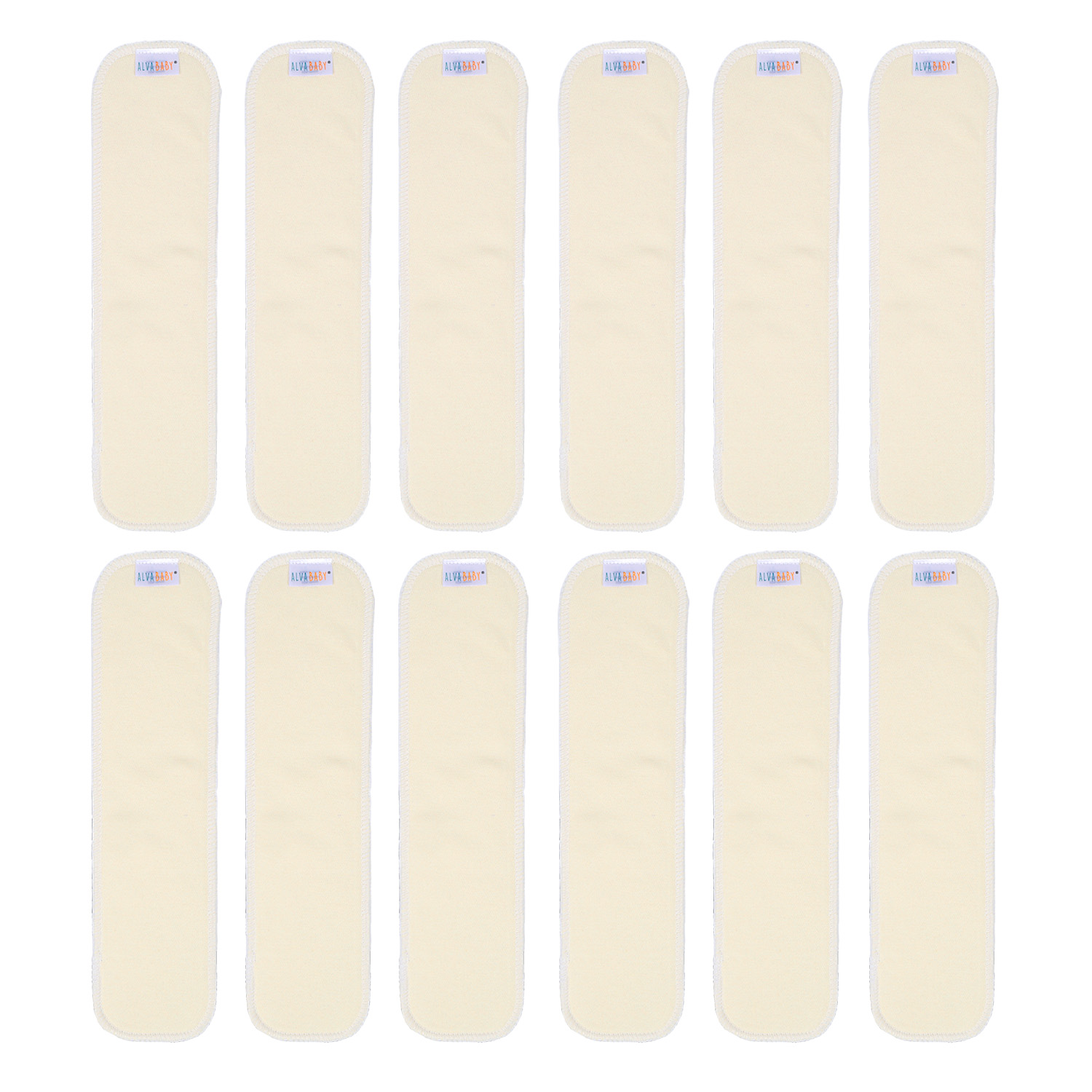 (Multi-packs)ALVABABY Hemp&Cotton Insert for Newborn Diapers