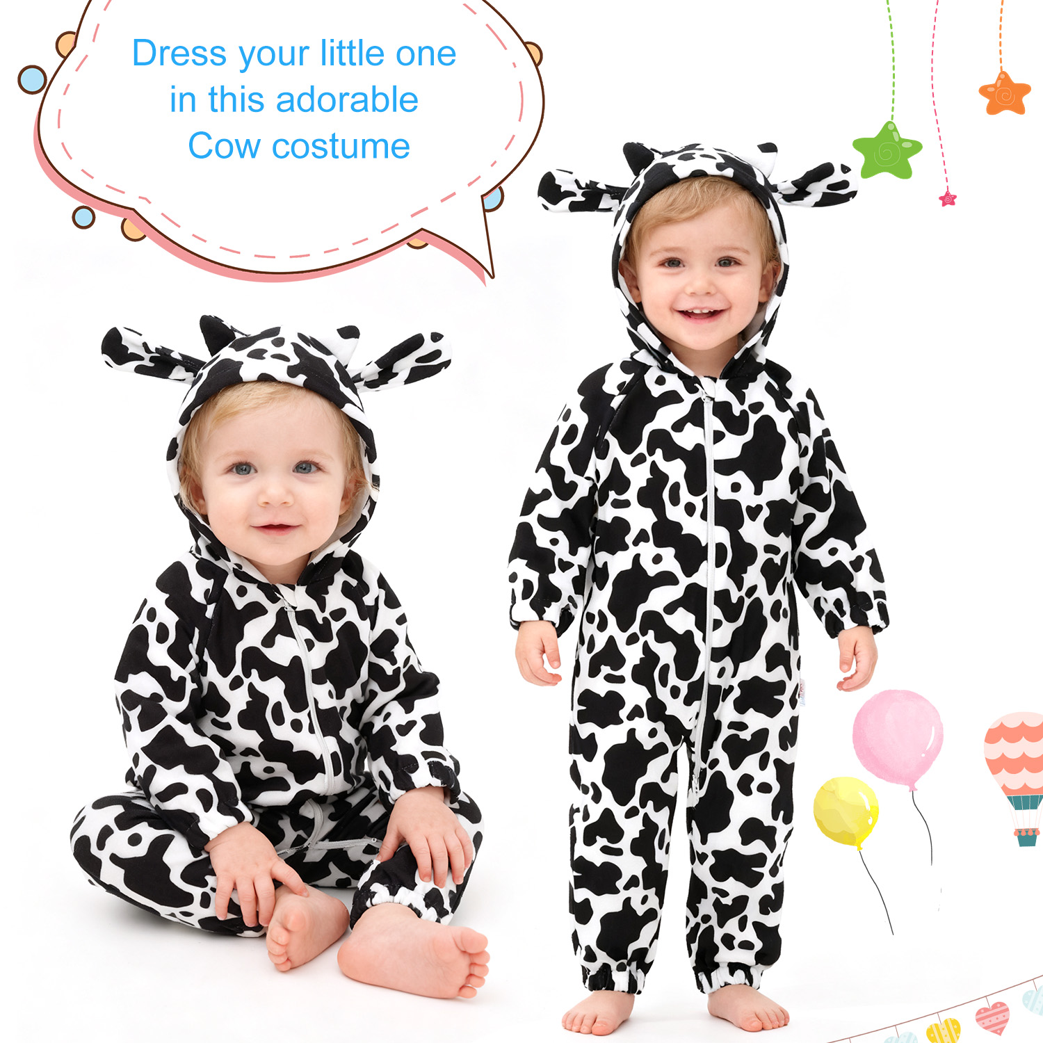 ALVABABY One-Piece Romper - Fleece Bunting Bodysuit with Long Zipper, Soft Outfit for Infants & Toddlers