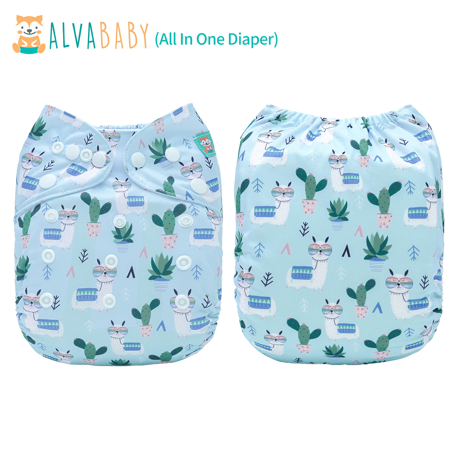 All In One Diaper with Pocket Sewn-in one 4-layer Bamboo blend