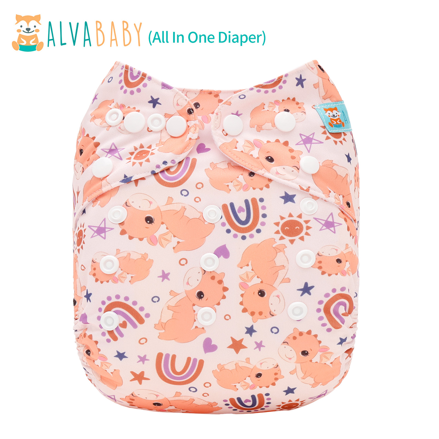 All In One Diaper with Pocket Sewn-in one 4-layer Bamboo blend insert-Horse(AO-EW60A)