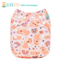 All In One Diaper with Pocket Sewn-in one 4-layer Bamboo blend insert-Horse(AO-EW60A)