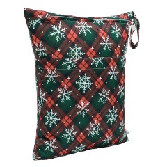 ALVABABY Diaper Wet/Dry Bag Waterproof Reusable with Two Zippered Pockets for Cloth Diapers, Swimsuits, Travel, and Gym (L-Q92A)