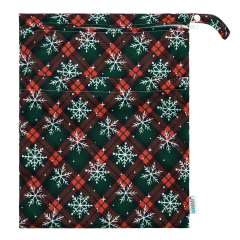 ALVABABY Diaper Wet/Dry Bag Waterproof Reusable with Two Zippered Pockets for Cloth Diapers, Swimsuits, Travel, and Gym (L-Q92A)