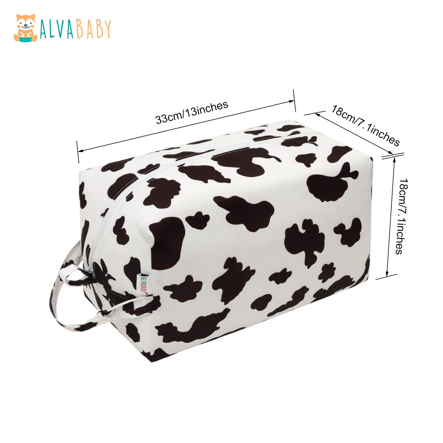 ALVABABY Diaper Pod, Waterproof Wet Bag for Daycare & Travel  (Cow, LP-A10A)