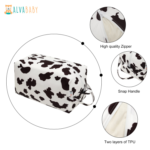 ALVABABY Diaper Pod, Waterproof Wet Bag for Daycare & Travel  (Cow, LP-A10A)