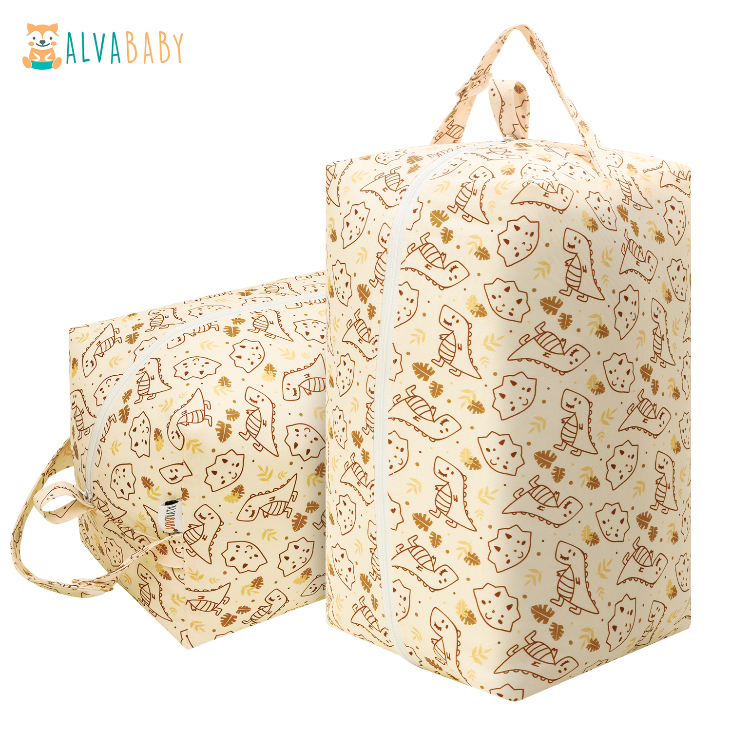 ALVABABY Diaper Pod, Waterproof Wet Bag for Daycare & Travel (Dinosaur, LP-EW20A)