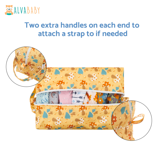 ALVABABY Diaper Pod with Double TPU layers- Mushroom (LP-EW26A)