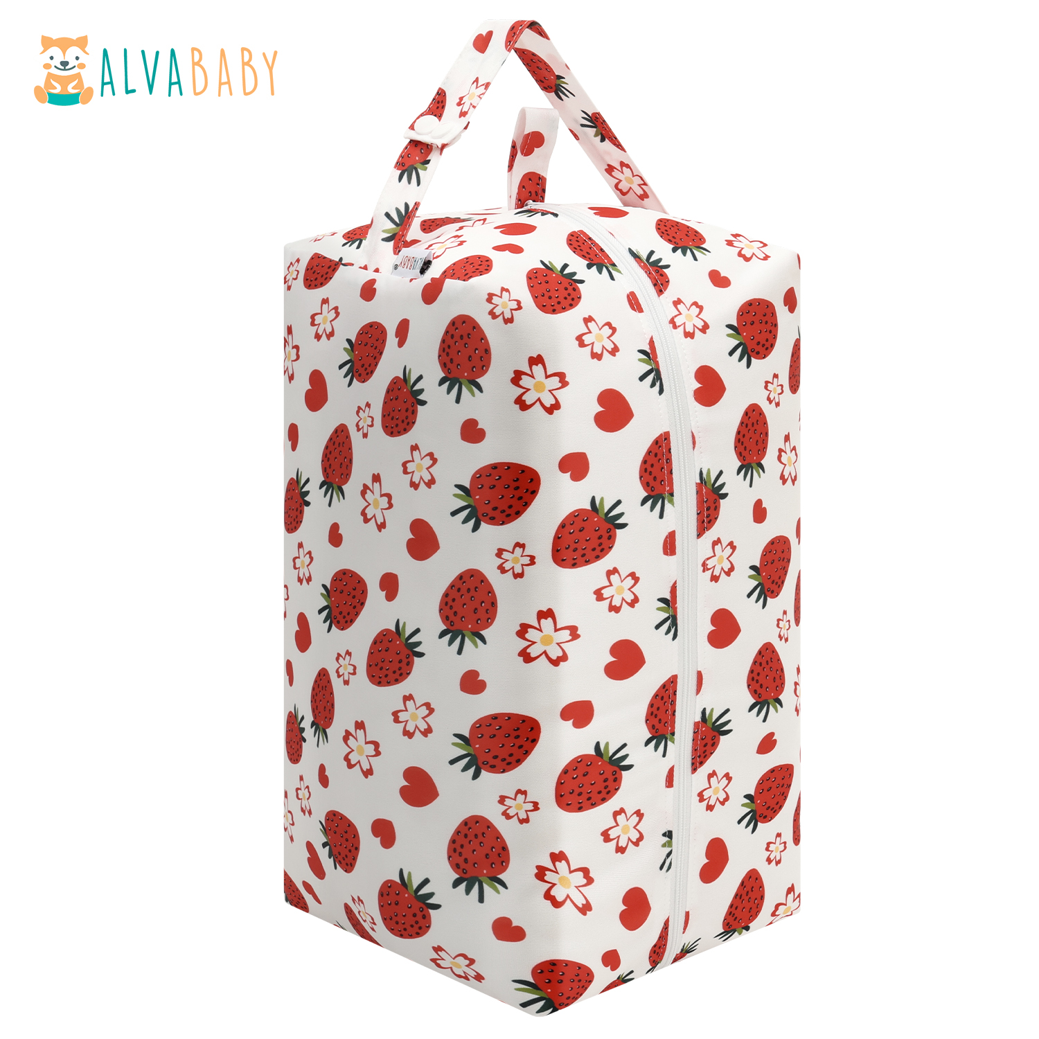 ALVABABY Diaper Pod, Waterproof Wet Bag for Daycare & Travel (Strawberry, LP-EW58A)