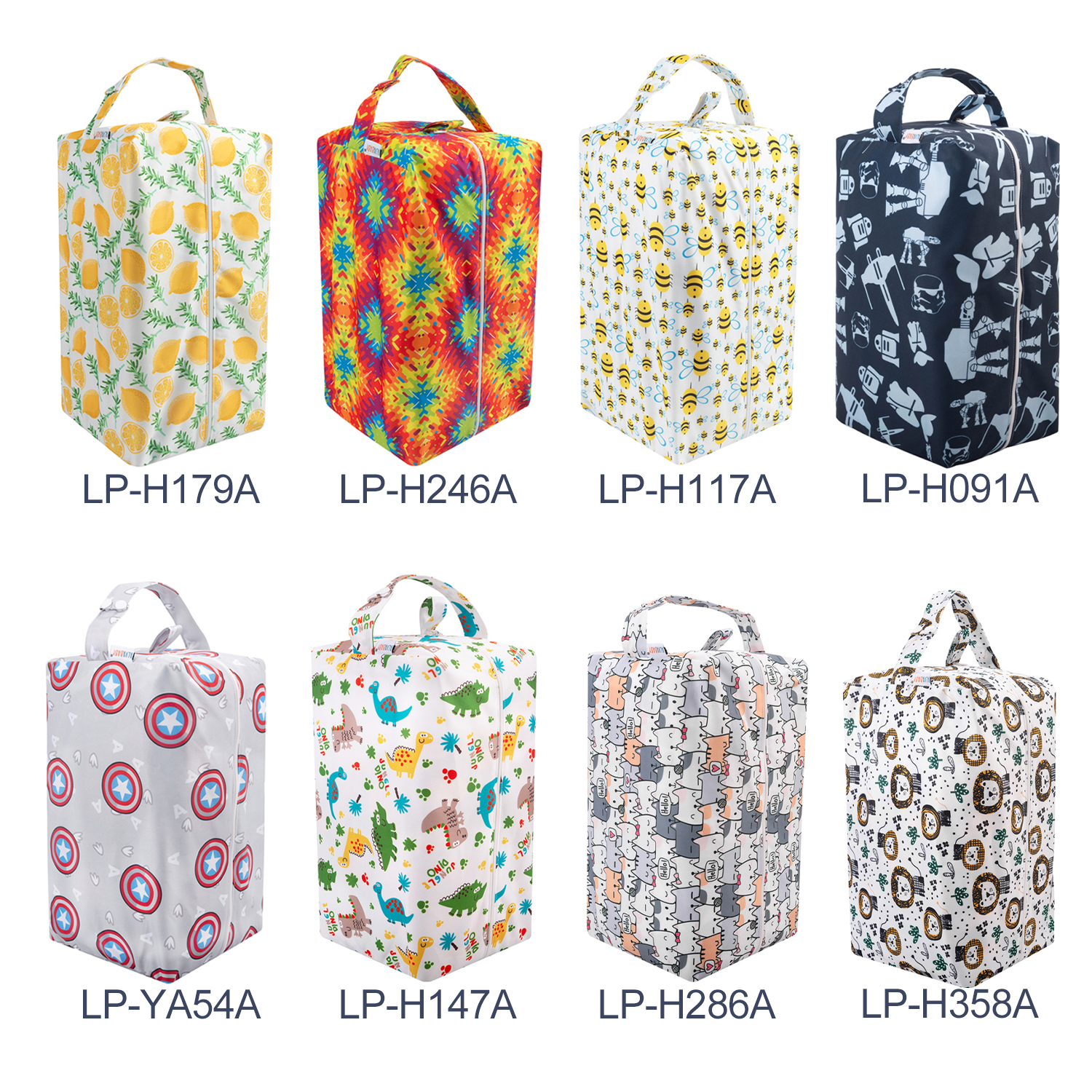 (Various Patterns) Diaper Pods Waterproof Wet Bags