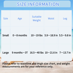 ALVABABY Reusable Swim Diaper - Adjustable Large Size Swimwear for Infants & Toddlers (Coconut tree, ZSWD-BS10A)