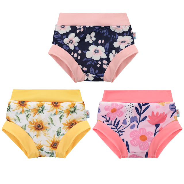 ALVABABY Swim Diapers 3pcs Baby & Toddler Reusable Waterproof Swimming Diaper for Boy's and Girl's for Swim Classes 3XBS02