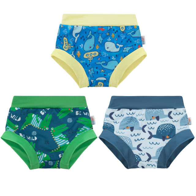 ALVABABY Swim Diapers 3pcs Baby & Toddler Reusable Waterproof Swimming Diaper for Boy's for Swim Classes 3XBS03
