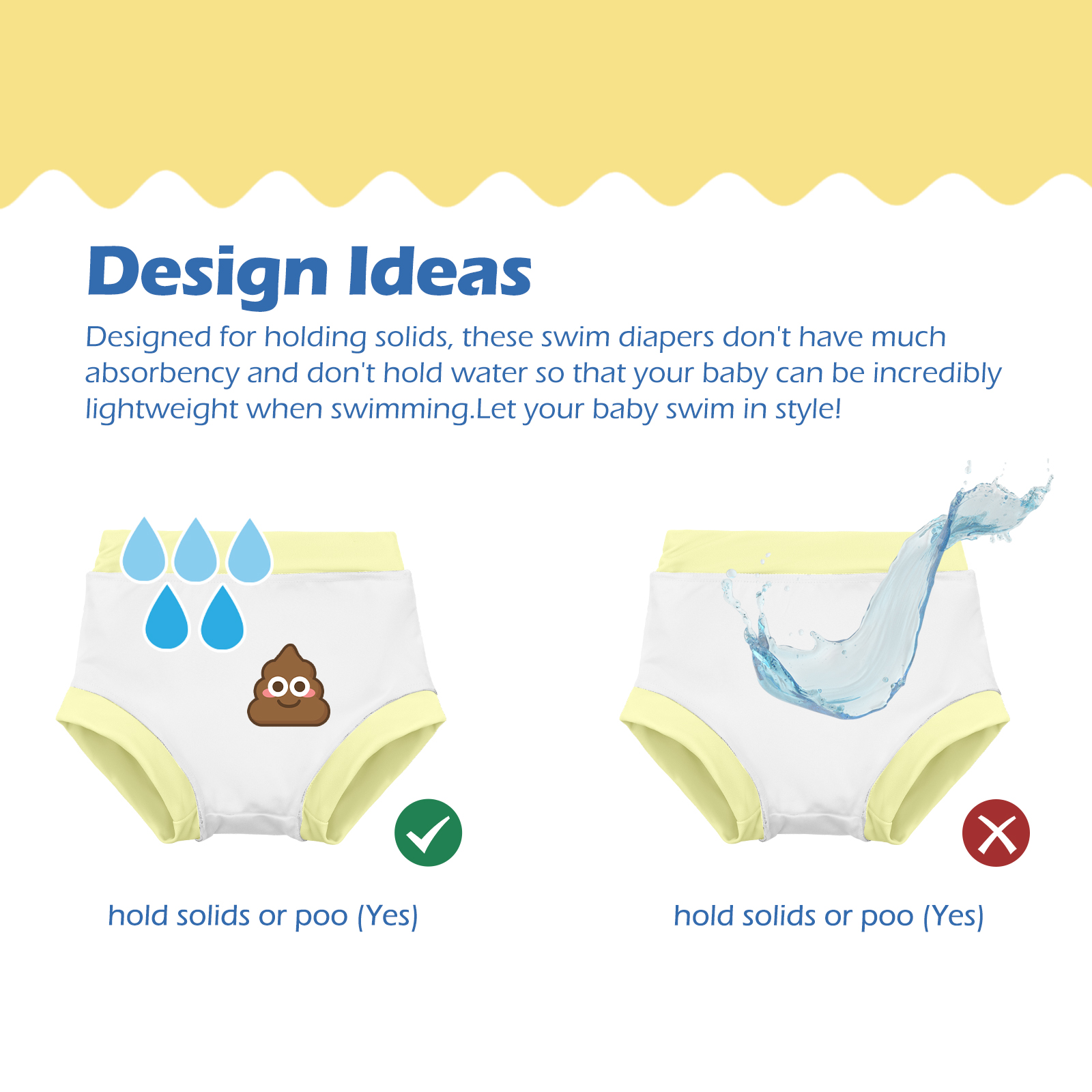 ALVABABY Swim Diapers 3pcs Baby & Toddler Reusable Waterproof Swimming Diaper for Boy's for Swim Classes 3XBS03