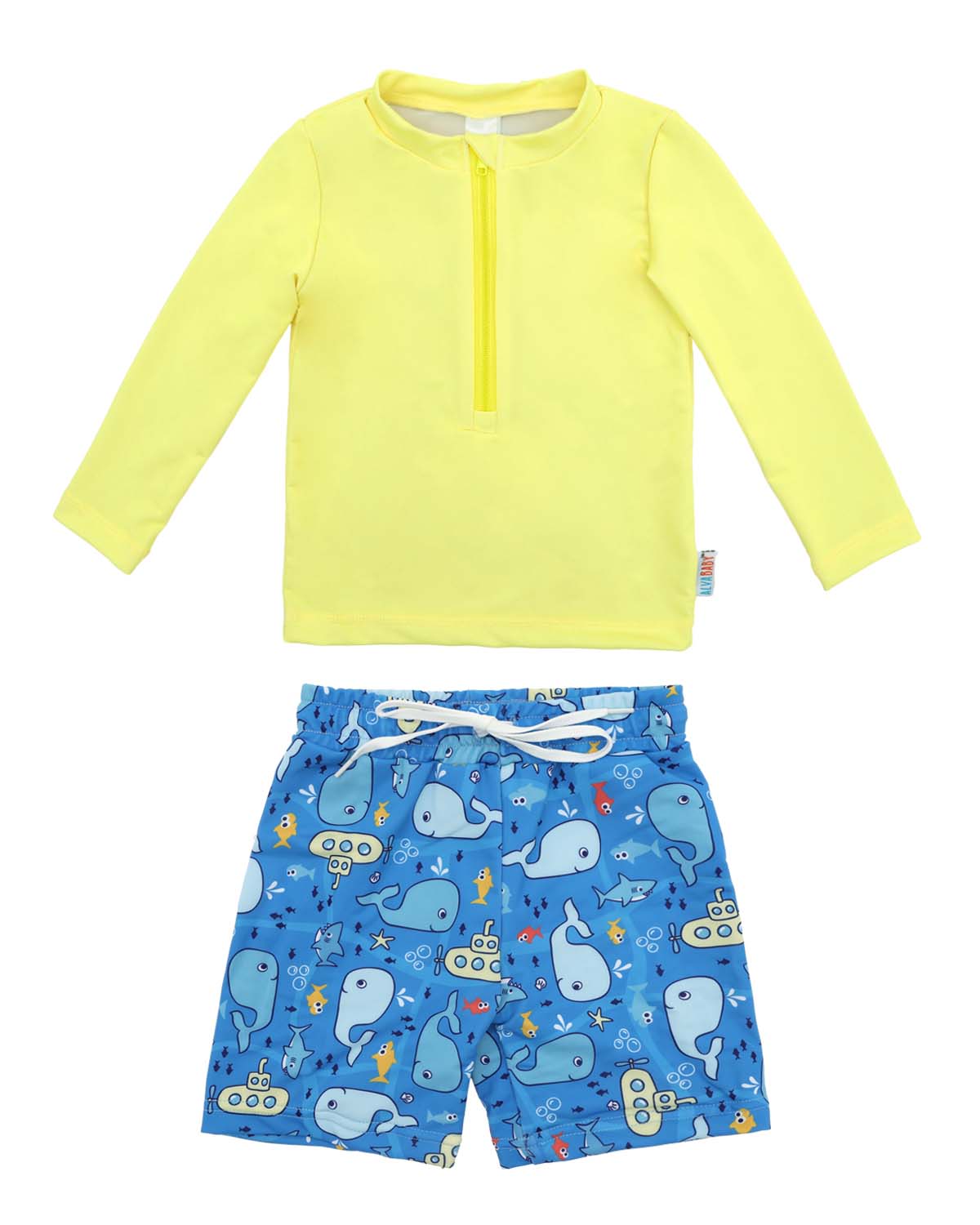 ALVABABY Long Sleeve Rashguards, Baby/Toddler Boys' Rash Guard Sets,Boy Swimsuit UPF 50+Two Piece Bathing Suit (ST-R02)