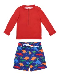 ALVABABY Long Sleeve Rashguards, Baby/Toddler Boys' Rash Guard Sets,Boy Swimsuit UPF 50+Two Piece Bathing Suit