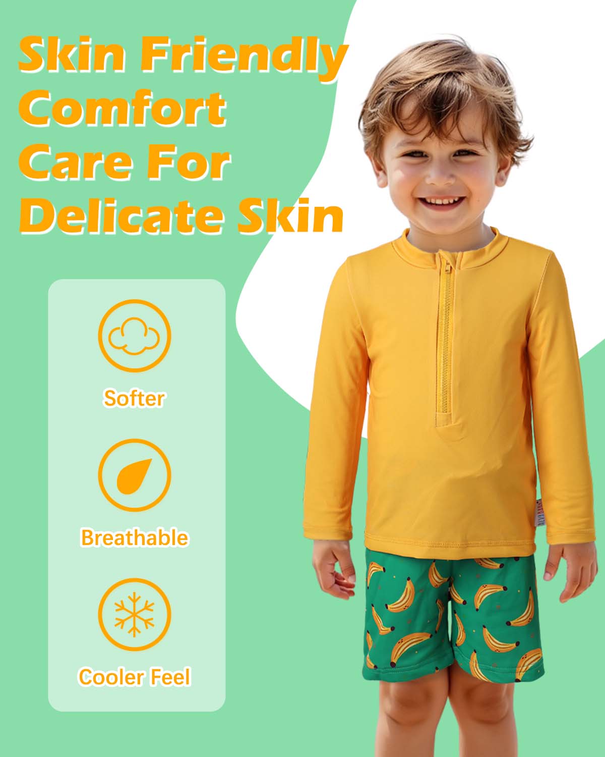 ALVABABY Long Sleeve Rashguards, Baby/Toddler Boys' Rash Guard Sets,Boy Swimsuit UPF 50+Two Piece Bathing Suit (ST-R09)