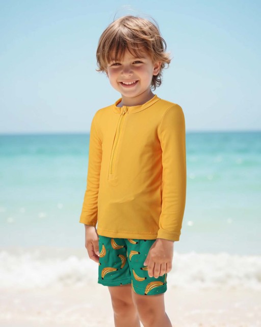 ALVABABY Long Sleeve Rashguards, Baby/Toddler Boys' Rash Guard Sets,Boy Swimsuit UPF 50+Two Piece Bathing Suit