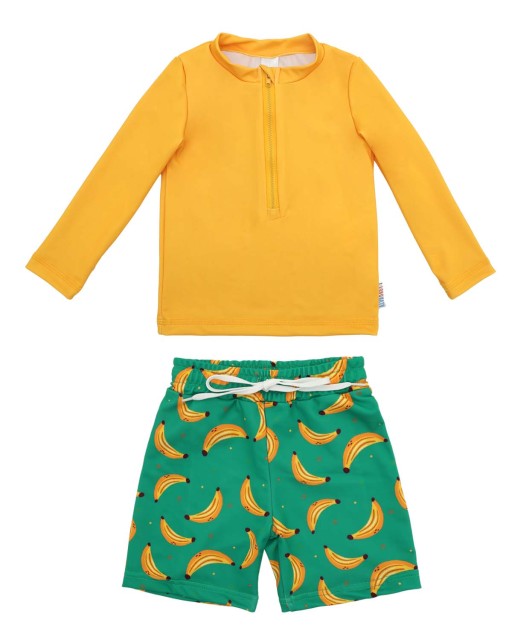 ALVABABY Long Sleeve Rashguards, Baby/Toddler Boys' Rash Guard Sets,Boy Swimsuit UPF 50+Two Piece Bathing Suit