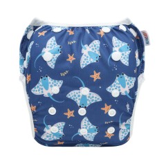 ALVABABY Reusable Swim Diaper - Adjustable One Size Swimwear for Infants & Toddlers (StarfishSW-BS315A)