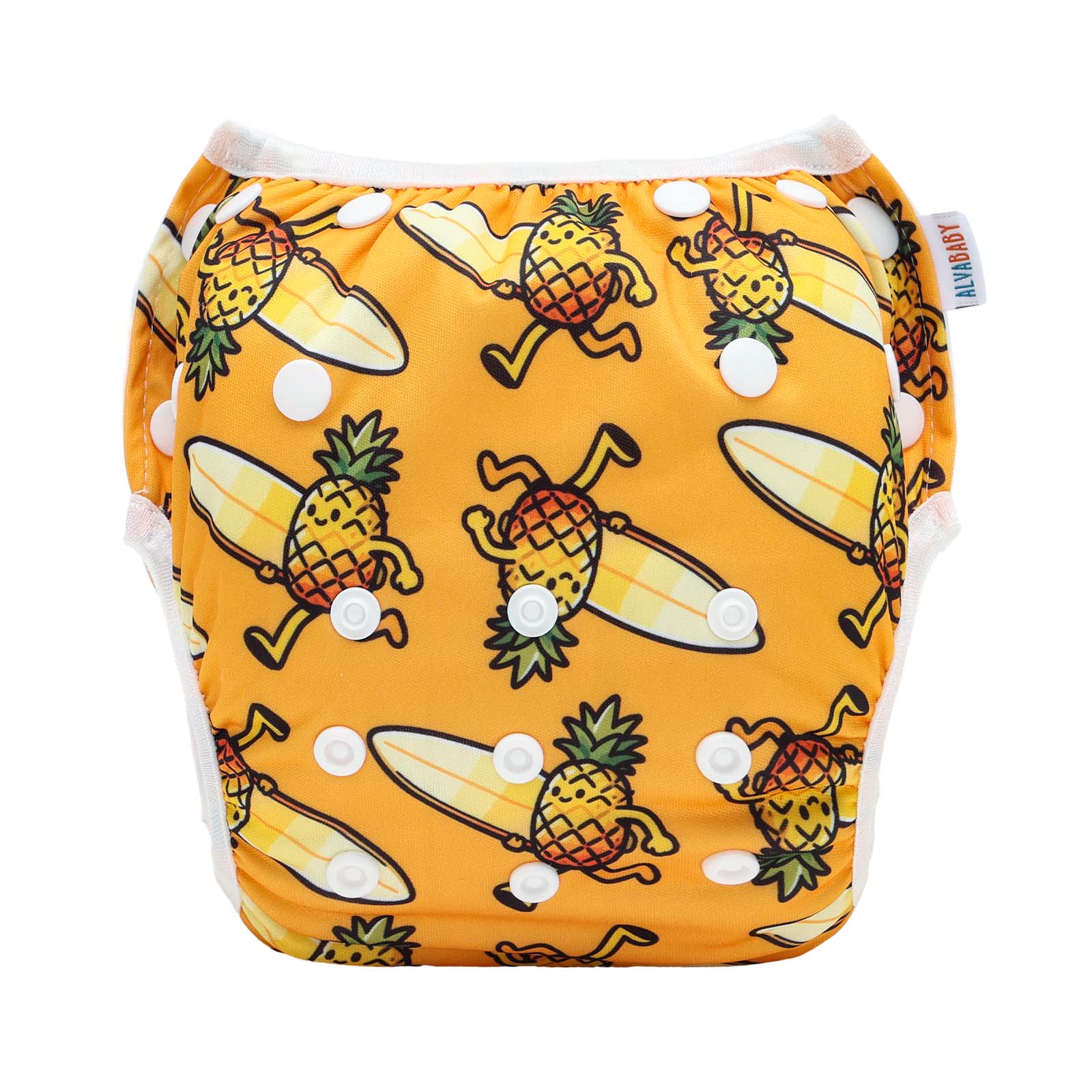 ALVABABY Reusable Swim Diaper - Adjustable One Size Swimwear for Infants & Toddlers (Fruit SW-BS316A)