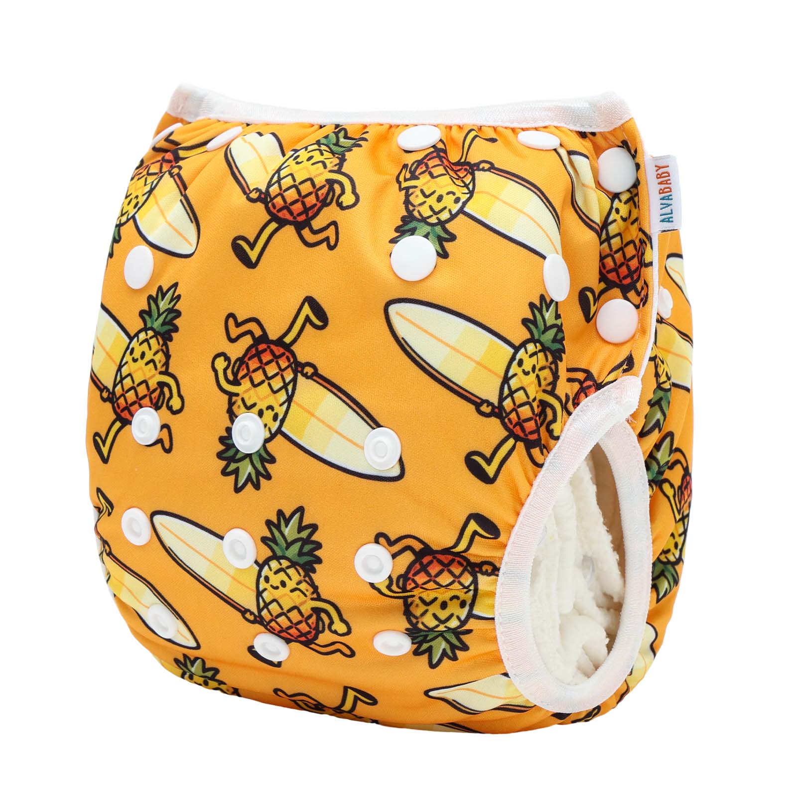 ALVABABY Reusable Swim Diaper - Adjustable One Size Swimwear for Infants & Toddlers (Fruit SW-BS316A)