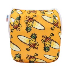 ALVABABY Reusable Swim Diaper - Adjustable One Size Swimwear for Infants & Toddlers (Fruit SW-BS316A)