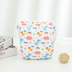 ALVABABY Reusable Swim Diaper - Adjustable One Size Swimwear for Infants & Toddlers (Dinosaur SWD-BS318A)