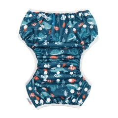 ALVABABY Reusable Swim Diaper - Adjustable One Size Swimwear for Infants & Toddlers (Dinosaur SWD-BS319A)