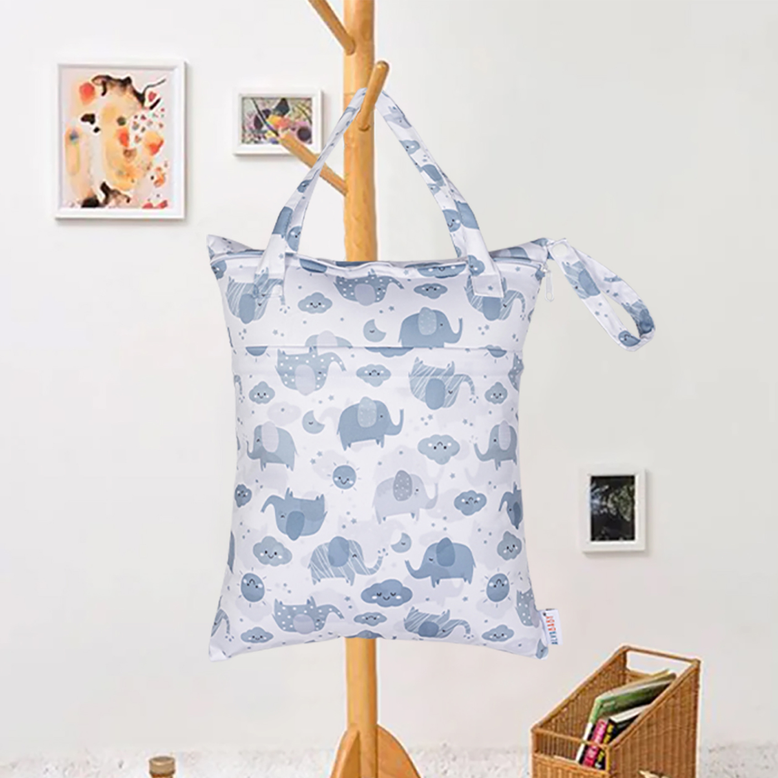(Various Patterns) Tote Bags with Durable Handle, Diaper Wet Dry Bags