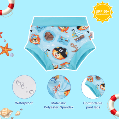 ALVABABY Swim Diapers 3pcs Baby & Toddler Reusable Waterproof Swimming Diaper for Boy's for Swim Classes 3XBS04