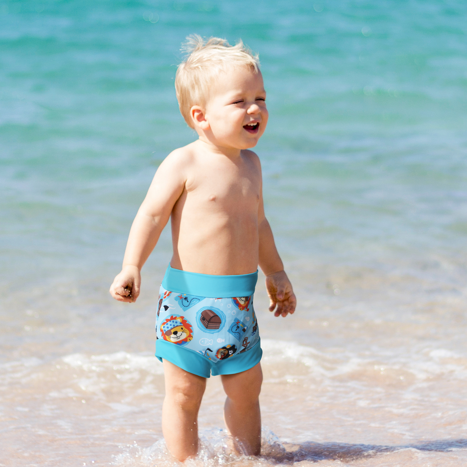 ALVABABY Swim Diapers 3pcs Baby & Toddler Reusable Waterproof Swimming Diaper for Boy's for Swim Classes 3XBS04