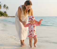 ALVABABY Girls' Rash Guard Sets, Long Sleeve One Piece Swimsuit with Hat, UPF 50 Sun Protection Swimwear for Outdoor Activities (ST-EG07)