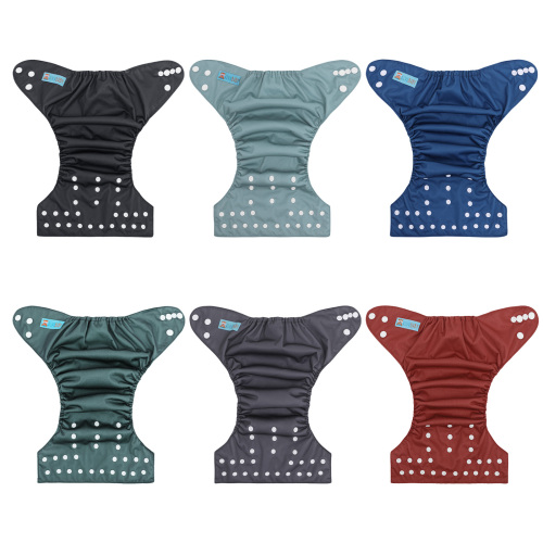 (MCF) 6-Pack Cloth Diapers with 12 Microfiber Inserts 6BM107A