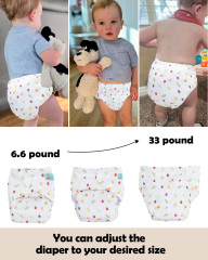 (MCF) 6-Pack Cloth Diapers with 12 Microfiber Inserts 6DM120A