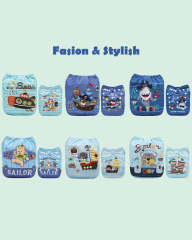 (MCF) 6-Pack Cloth Diapers with 12 Microfiber Inserts 6DM133A