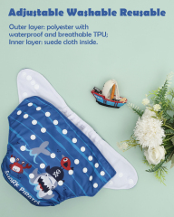 (MCF) 6-Pack Cloth Diapers with 12 Microfiber Inserts 6DM133A