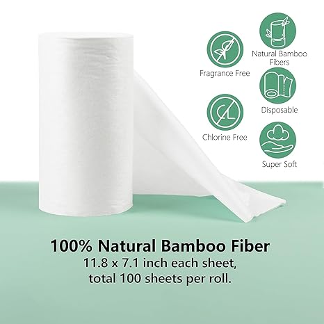 ALVABABY 1 Roll of Bamboo Flushable Liner Disposable Liners for Cloth Diaper (BBT02)
