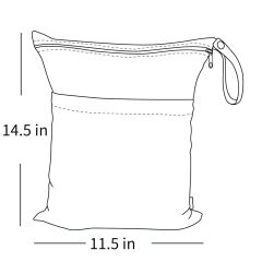(MCF) 2-Pack Waterproof Diaper Wet Dry Bags (Flowers, L5166A)