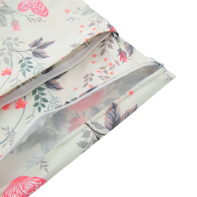 (MCF) 2-Pack Waterproof Diaper Wet Dry Bags (Flowers, L5166A)