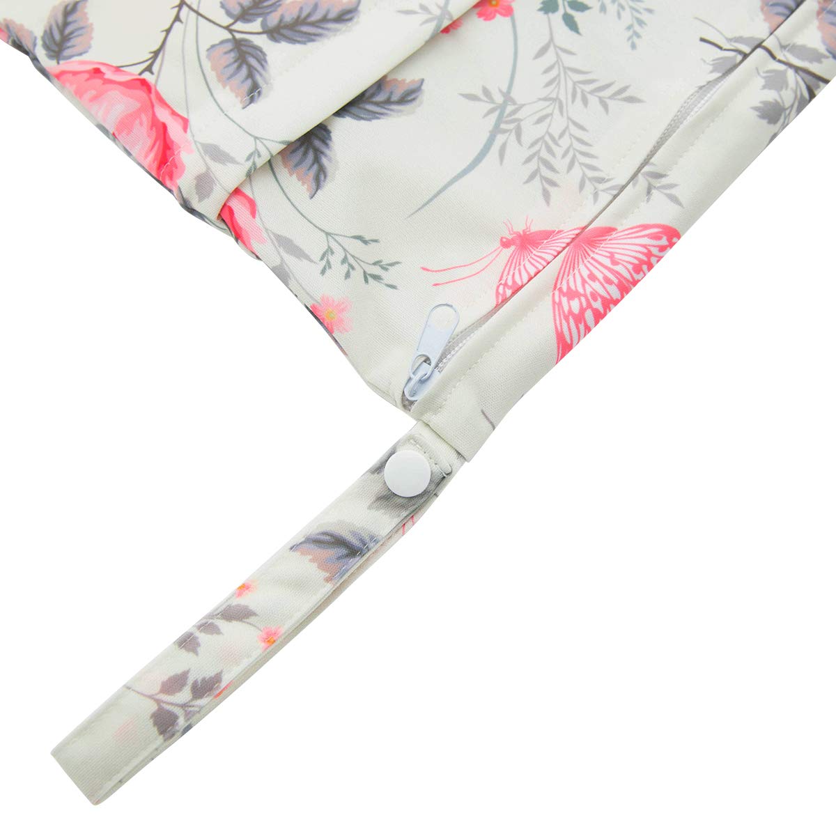 (MCF) 2-Pack Waterproof Diaper Wet Dry Bags (Flowers, L5166A)