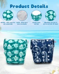 (MCF) 2-Pack Reusable Swim Diaper SW18-21A