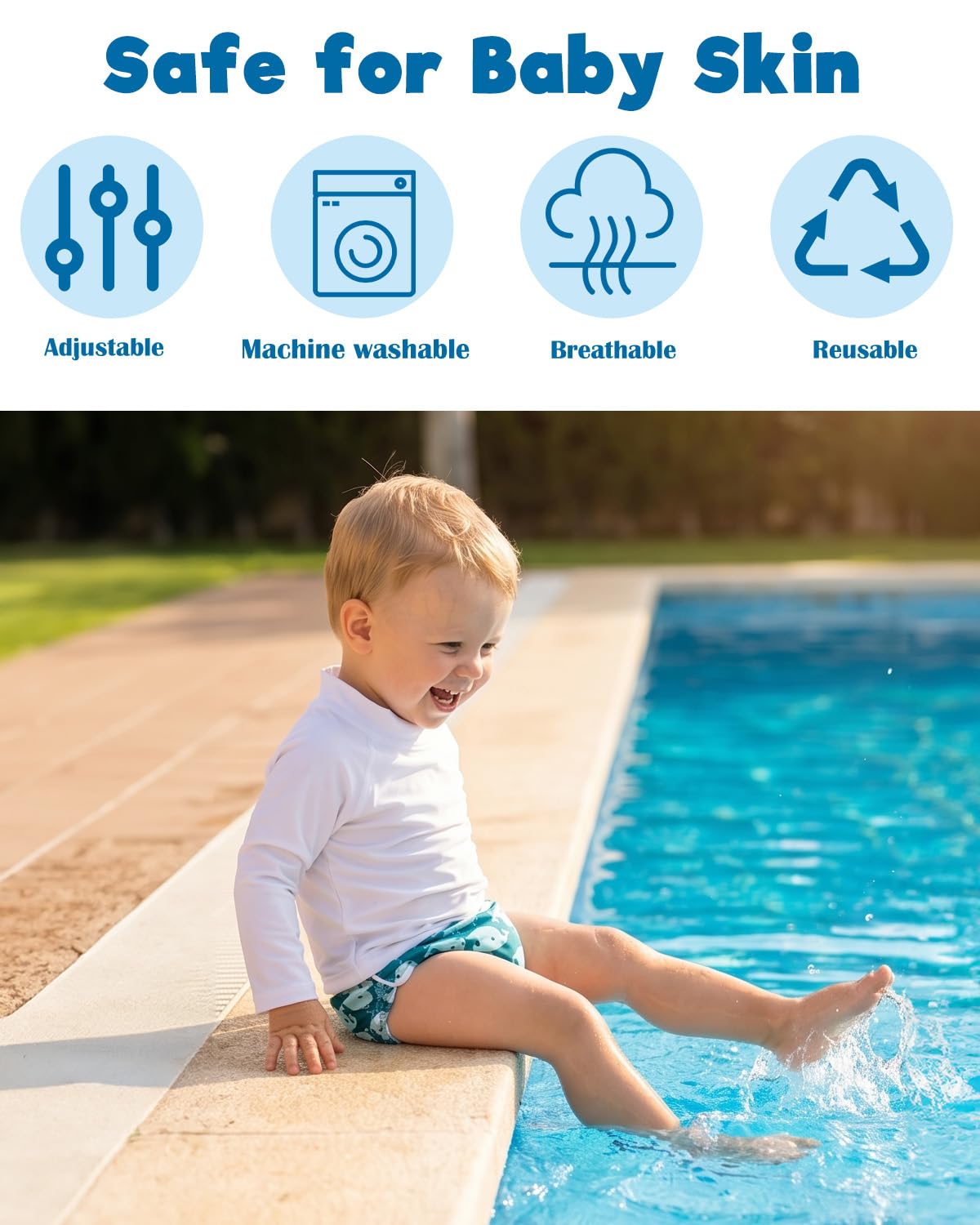 (MCF) 2-Pack Reusable Swim Diapers SW18-21A