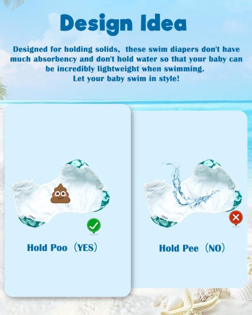 (MCF) 2-Pack Reusable Swim Diaper SW18-21A