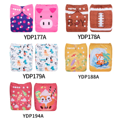 (Multi-packs) 50PCS One Size Positioning Printed Diapers With 50 Inserts