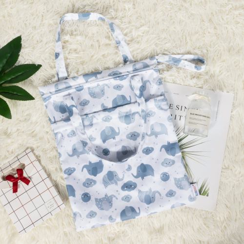 (Various Patterns) Tote Bags with Durable Handle, Diaper Wet Dry Bags