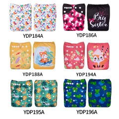 (Multi-packs) 20PCS One Size Positioning Printed Diapers With 20 Inserts
