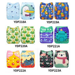 (Multi-packs) 20PCS One Size Positioning Printed Diapers With 20 Inserts