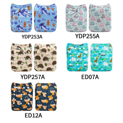 (Multi-packs) 20PCS One Size Positioning Printed Diapers With 20 Inserts
