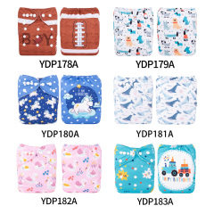 (Multi-packs) 20PCS One Size Positioning Printed Diapers With 20 Inserts
